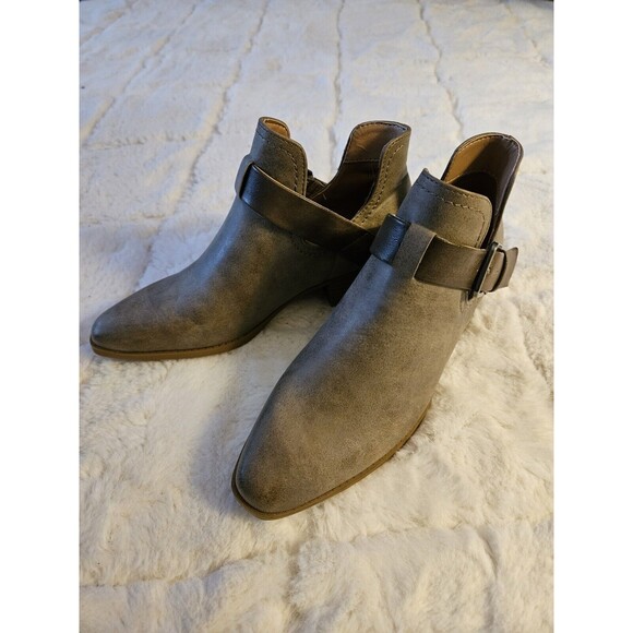 Wonderly Booties Women's Sz 6.5 Ankle Boots Tan Brown Buckle EUC - Picture 3 of 9